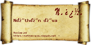 Náthán Éva névjegykártya